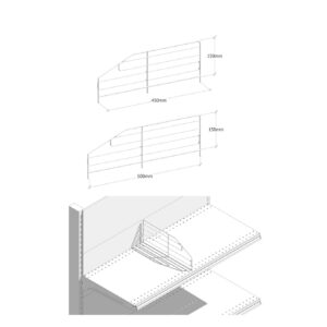 SEPARATORE PER RIPIANI BIANCO