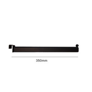 GANCIO NERO PER TUBO 15x30mm